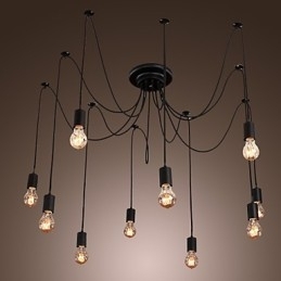 Kroonluchter Vintage Design Lampen Inbegrepen Living 10 Lampen Hanglamp