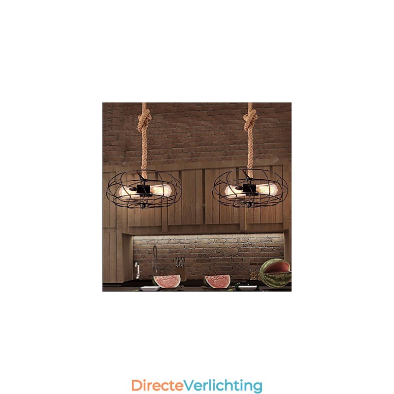 Vintage Amerikaanse ijzeren touw creatieve industriële ventilator kroonluchter