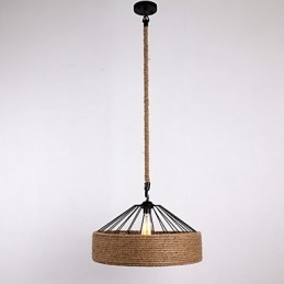 1 Lichte touw hanglamp mini stijl moderne eigentijdse landelijke stijl