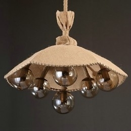 Landelijke Schilderij Metalen Kroonluchter Hanglamp Slaapkamer