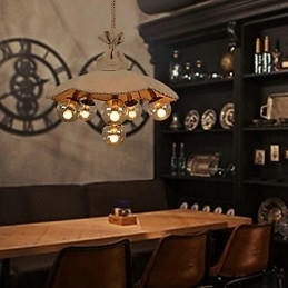 Landelijke Schilderij Metalen Kroonluchter Hanglamp Slaapkamer