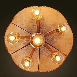 Landelijke Schilderij Metalen Kroonluchter Hanglamp Slaapkamer