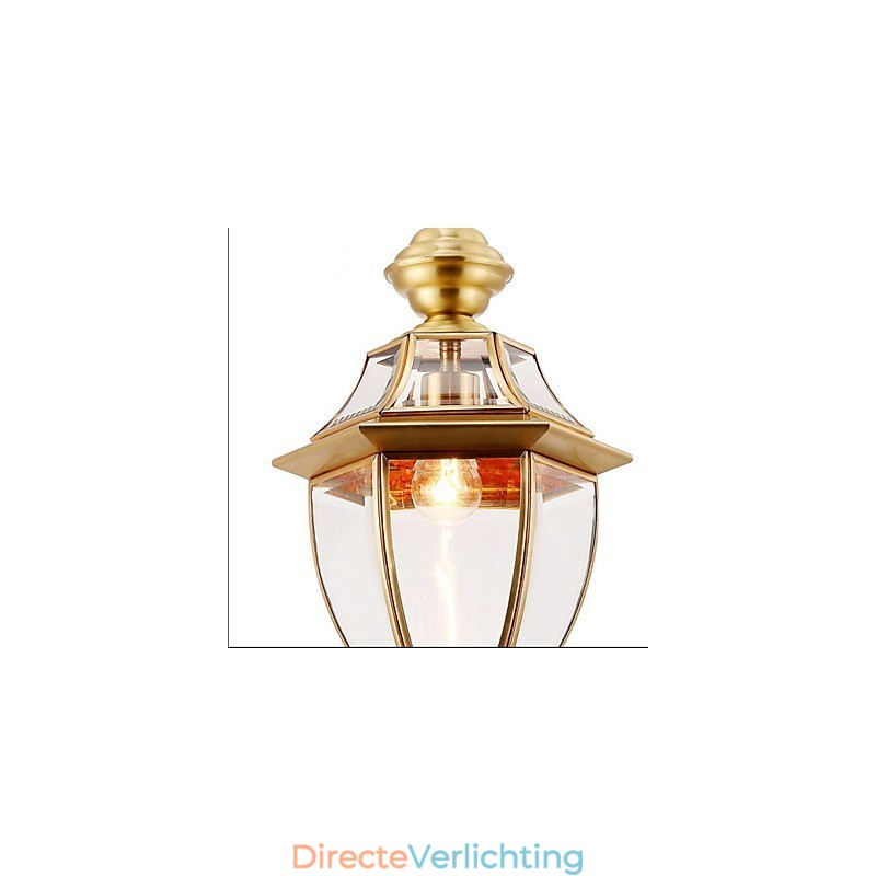 Amerikaanse landelijke kleine hanglamp, geheel van koper, enkel glas C