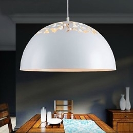 Vintage Stijl Minimalistische 1 Lichts Hanglamp met Gesneden Kap Hanglamp