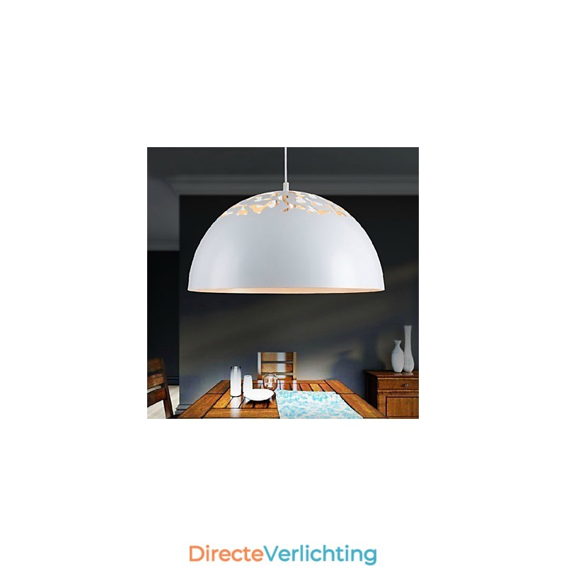 Vintage Stijl Minimalistische 1 Lichts Hanglamp met Gesneden Kap Hanglamp