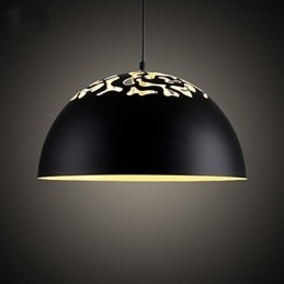 Vintage Stijl Minimalistische 1 Lichts Hanglamp met Gesneden Kap Hanglamp