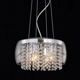 Moderne eigentijdse Drum Crystal Mini-stijl schilderij hanglamp