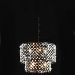 Moderne eigentijdse Drum Crystal schilderij hanglamp