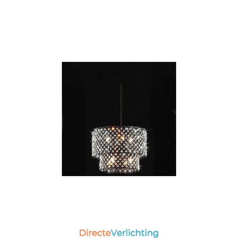 Moderne eigentijdse Drum Crystal schilderij hanglamp