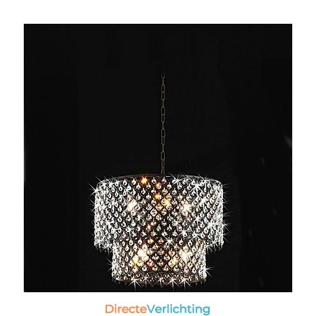 Moderne eigentijdse Drum Crystal schilderij hanglamp