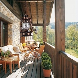 Country Lantern Mini Stijl Bronzen Hanglamp