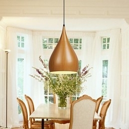 Retro hanglamp houtnerf metaal café hanglampen