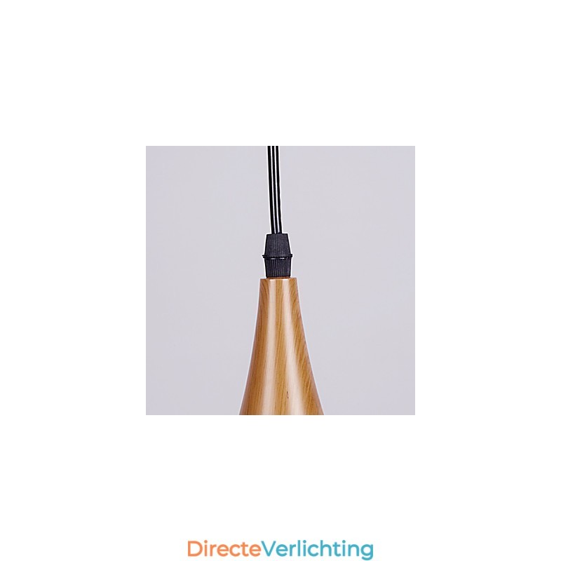Retro hanglamp houtnerf metaal café hanglampen
