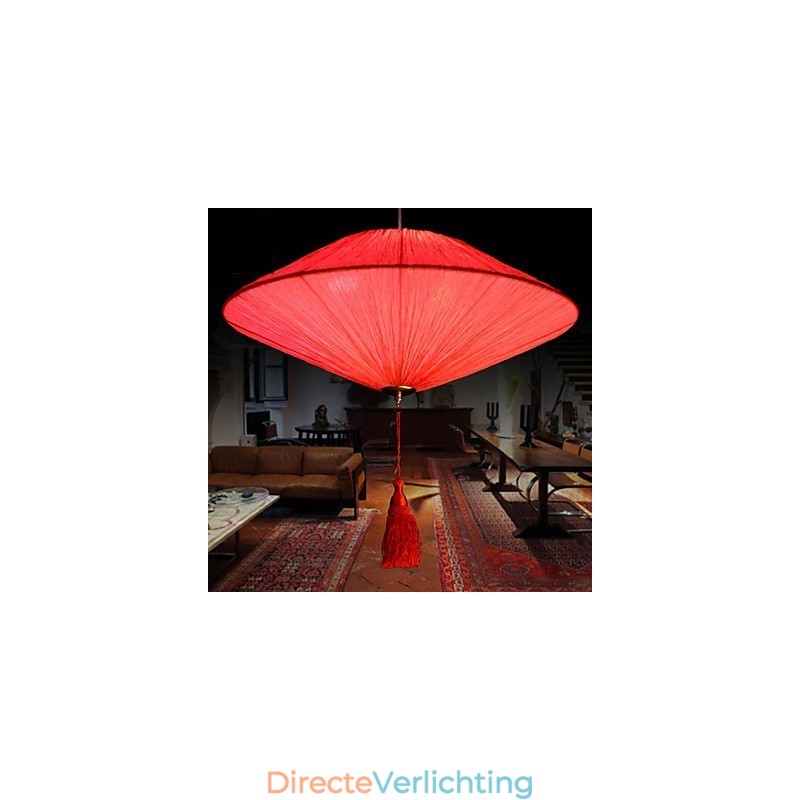Lotusblad Moderne Marine Doek Kunst Hanglamp Van Rode Lantaarns Lamp Licht