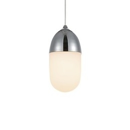 Mini Acorn Hanglamp 1 Licht Moderne Eenvoud Gouden Chroom Houten Kleur Afwerking Koolstofstaal & Glas Hanglamp