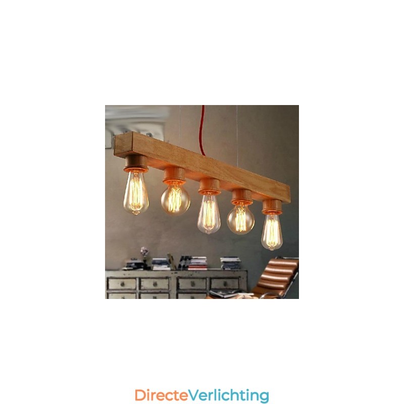 Moderne eigentijdse traditionele klassieke mini-stijl schilderij houten bamboe hanglamp
