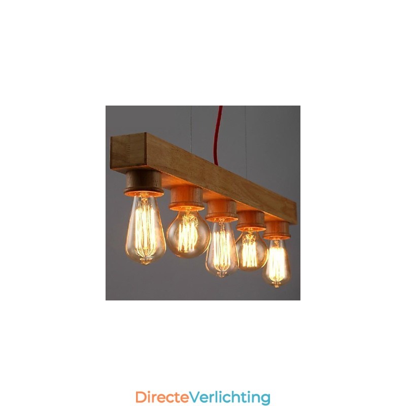 Moderne eigentijdse traditionele klassieke mini-stijl schilderij houten bamboe hanglamp