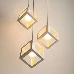 Creatieve eigentijdse en gecontracteerde smeedijzeren kroonluchter met enkele koplampen