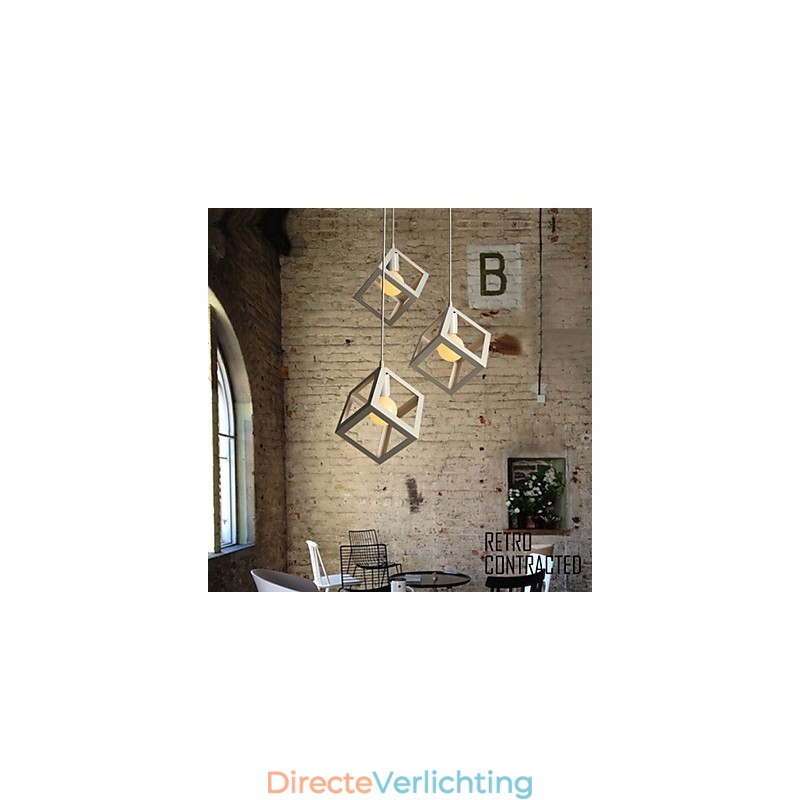 Creatieve eigentijdse en gecontracteerde smeedijzeren kroonluchter met enkele koplampen