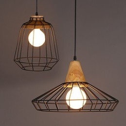 Nordic creatieve smeedijzeren kroonluchter café retro net hanglamp