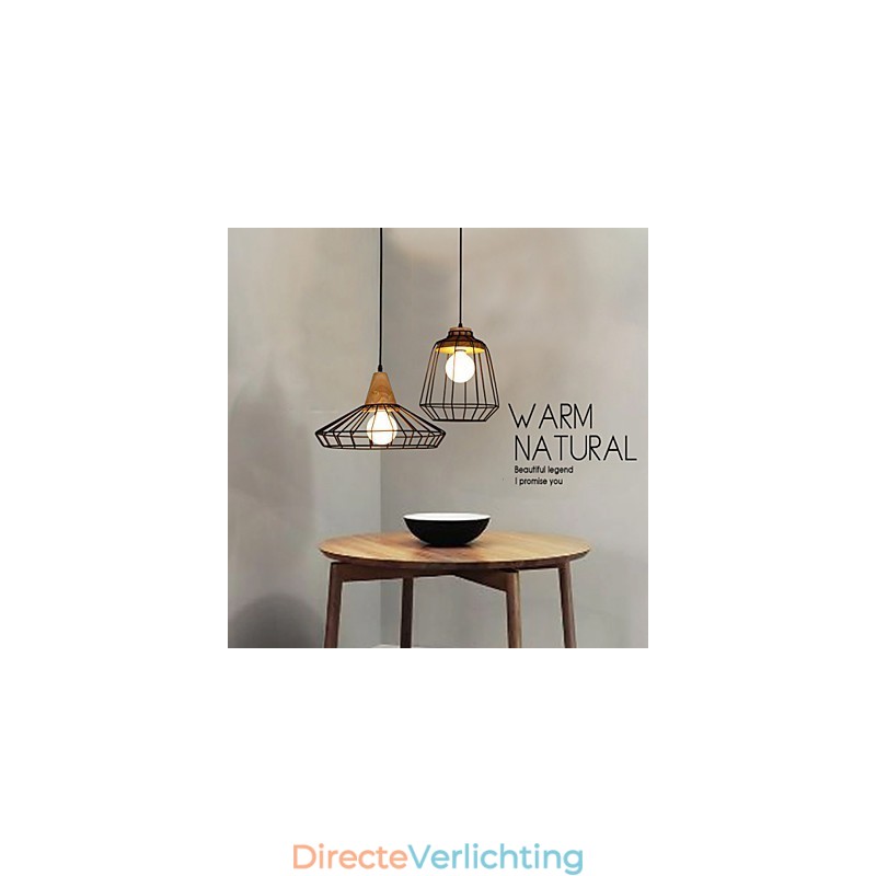 Nordic creatieve smeedijzeren kroonluchter café retro net hanglamp