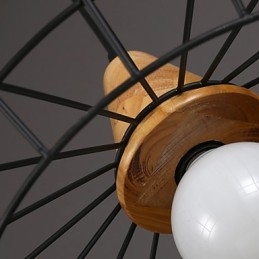 Nordic creatieve smeedijzeren kroonluchter café retro net hanglamp