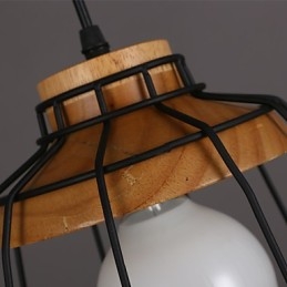 Nordic creatieve smeedijzeren kroonluchter café retro net hanglamp