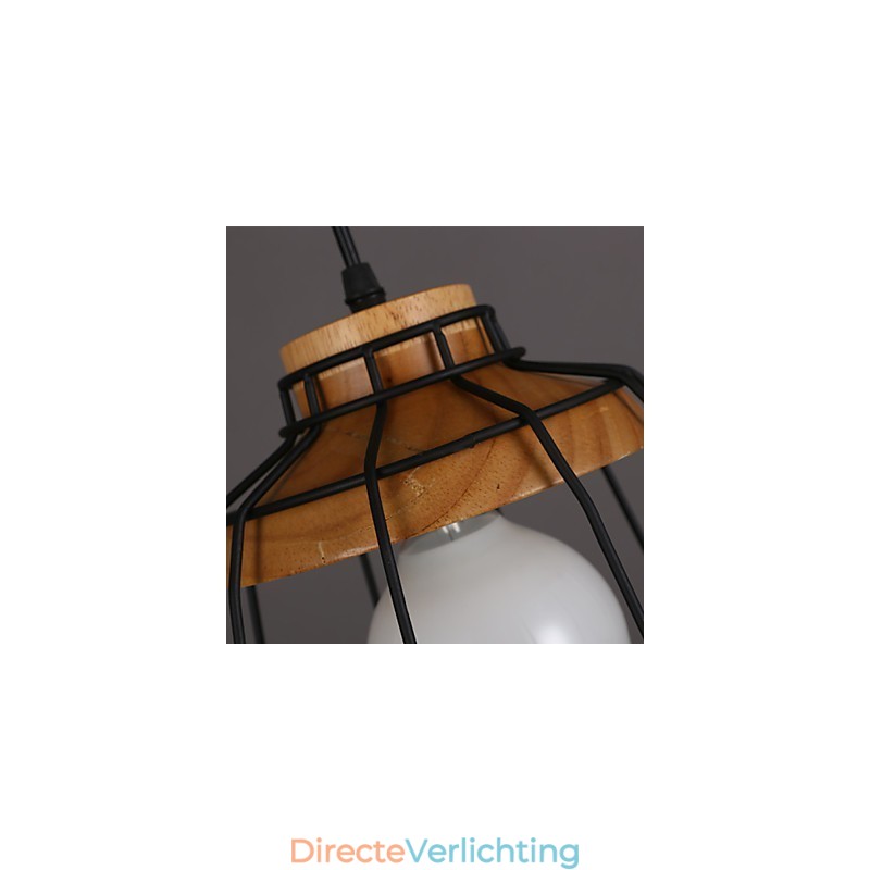 Nordic creatieve smeedijzeren kroonluchter café retro net hanglamp