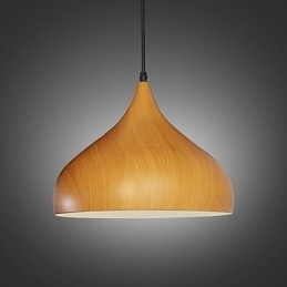 Retro hanglamp houtnerf metaal café hanglampen
