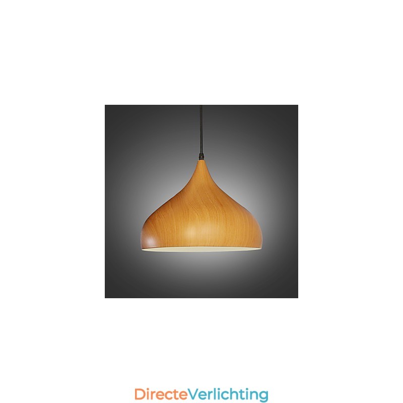 Retro hanglamp houtnerf metaal café hanglampen