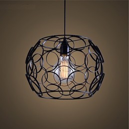 Creatieve gecontracteerde Noordse smeedijzeren glazen enkele kop hanglamp
