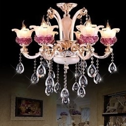 Moderne eenvoudige Europese stijl Chinese paarse jade kristal hanger