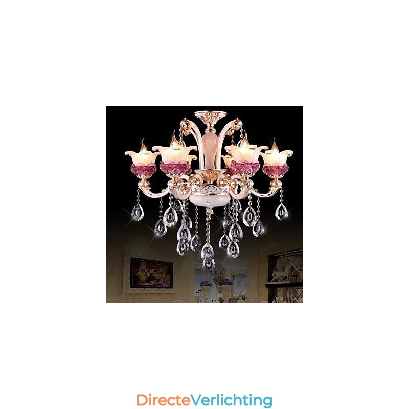 Moderne eenvoudige Europese stijl Chinese paarse jade kristal hanger