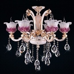 Moderne eenvoudige Europese stijl Chinese paarse jade kristal hanger