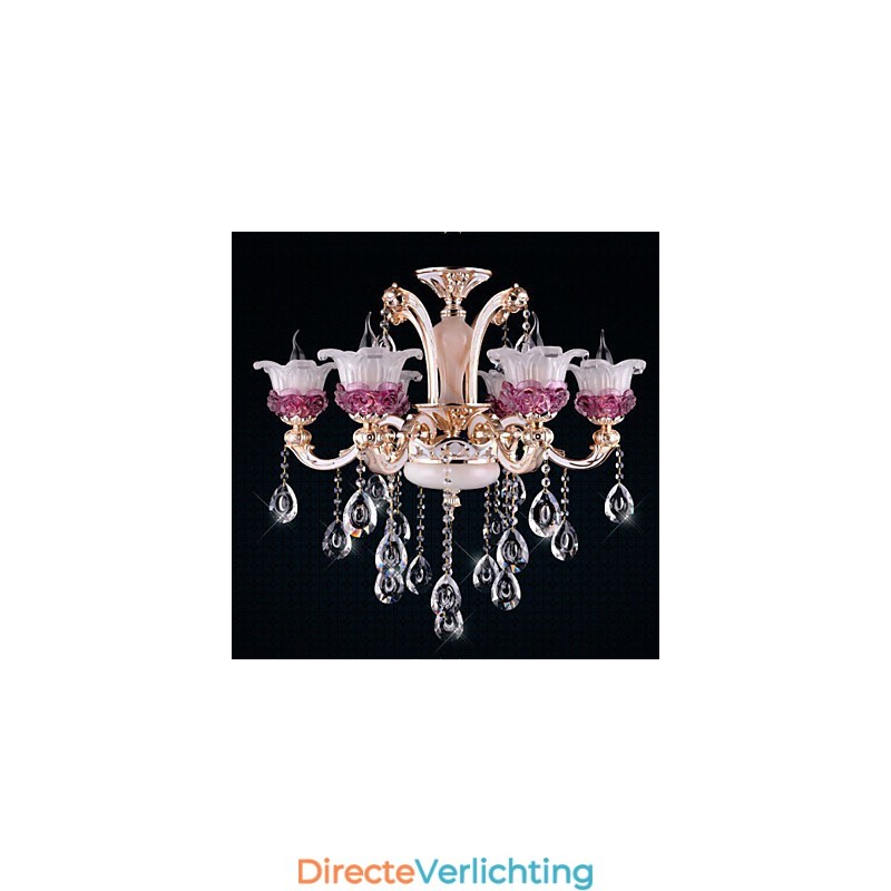 Moderne eenvoudige Europese stijl Chinese paarse jade kristal hanger