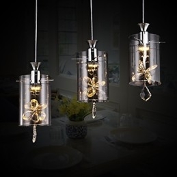 Moderne eigentijdse kristal andere glazen hanglamp