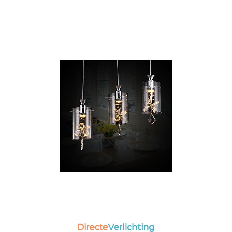Moderne eigentijdse kristal andere glazen hanglamp