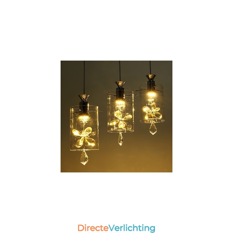 Moderne eigentijdse kristal andere glazen hanglamp