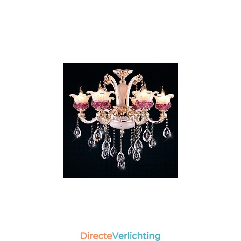 Moderne eenvoudige Europese stijl Chinese paarse jade kristal hanger
