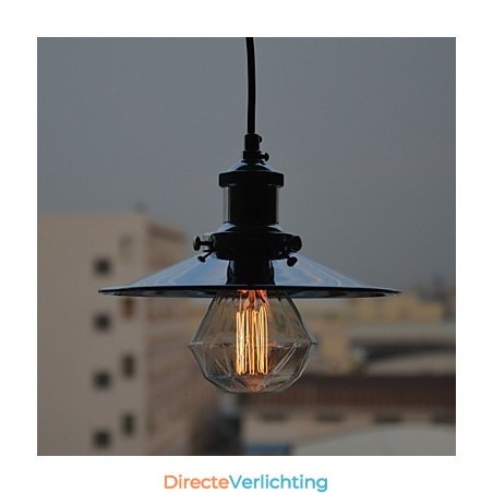 Hanglamp van chroommetaal in landelijke stijl Hanglamp van chroommetaal in landelijke stijl