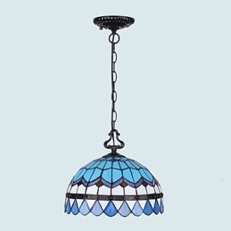 Europese landelijke creatieve kunsten Gebrandschilderde kroonluchter Herstellen van oude manieren Lamp Licht