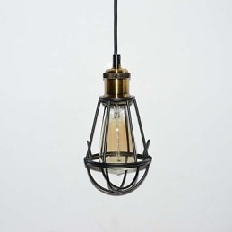 LOFT Lamp Vintage Hanglamp Edison Lamp Zwart IJzeren Metalen Kooi Lampenkap Warehouse Stijl Verlichtingsarmatuur
