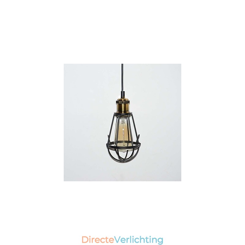 LOFT Lamp Vintage Hanglamp Edison Lamp Zwart IJzeren Metalen Kooi Lampenkap Warehouse Stijl Verlichtingsarmatuur