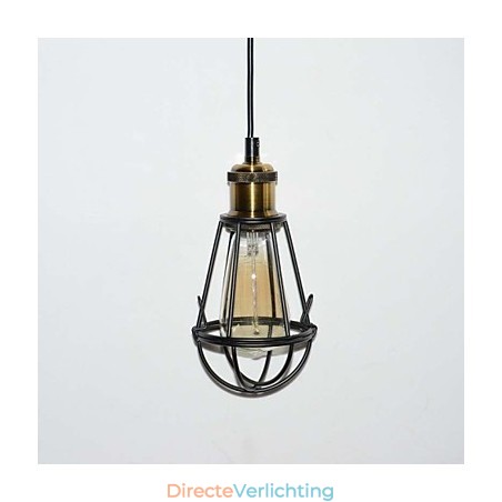 LOFT Lamp Vintage Hanglamp Edison Lamp Zwart IJzeren Metalen Kooi Lampenkap Warehouse Stijl Verlichtingsarmatuur LOFT Lamp Vintage Hanglamp Edison Lamp Zwart IJzeren Metalen Kooi Lampenkap Warehouse Stijl Verlichtingsarmatuur