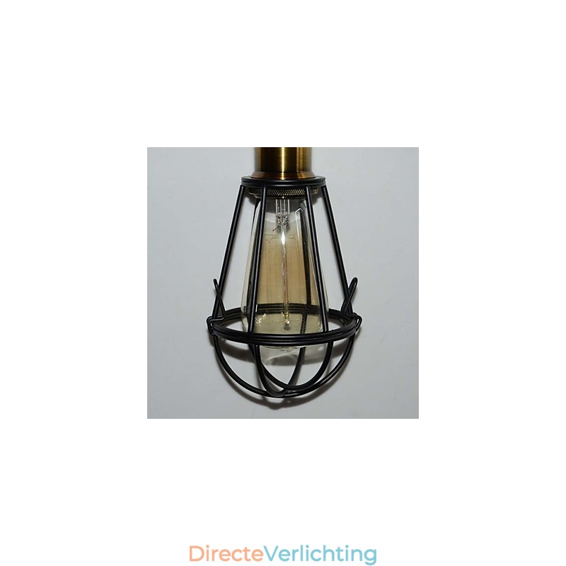 LOFT Lamp Vintage Hanglamp Edison Lamp Zwart IJzeren Metalen Kooi Lampenkap Warehouse Stijl Verlichtingsarmatuur
