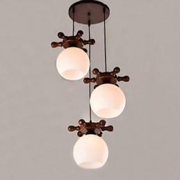 Europees Mediterraan Scheepsroer Glazen Eetkamer Hanglamp Eenvoudige Moderne Massief Houten Lampen