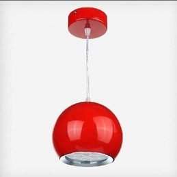 Moderne, eigentijdse metalen hanglamp met wereldbolschildering