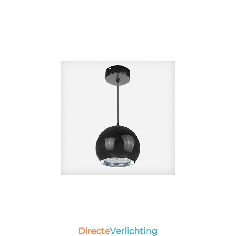 Moderne, eigentijdse metalen hanglamp met wereldbolschildering