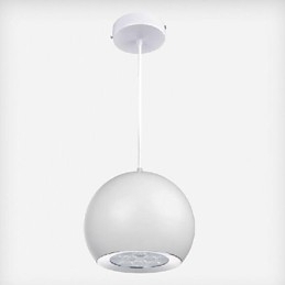 Moderne, eigentijdse metalen hanglamp met wereldbolschildering