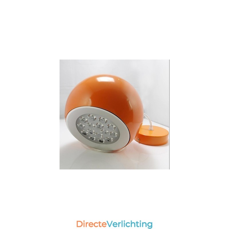 Moderne, eigentijdse metalen hanglamp met wereldbolschildering